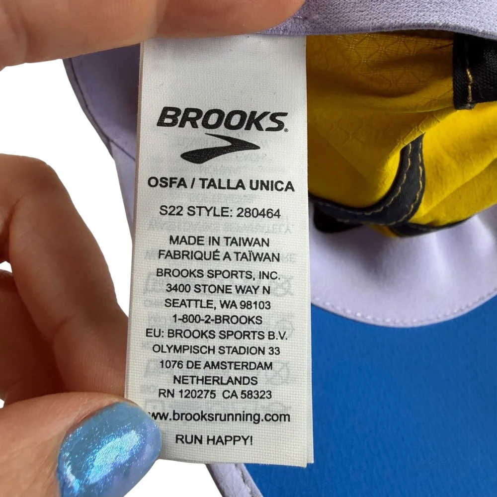 BROOKS Propel Hat Blue Yellow Adjustable Performance Running Women's OSFA NWT